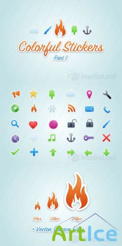 MediaLoot - Colorful Vector Stickers