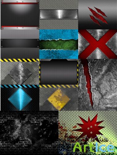 Cool Collection of  Metal Backgrounds for Photoshop pack 4