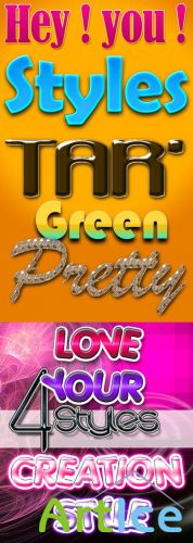 New Photoshop Text Layer Styles Pack 21