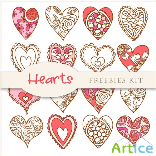 Scrap-kit - Hearts Cliparts #4