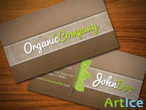 Organic Business Card for Photoshop