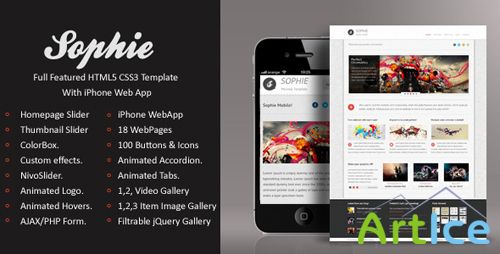ThemeForest - Sophie | HTML5 & CSS3 With iPhone WebApp - Rip
