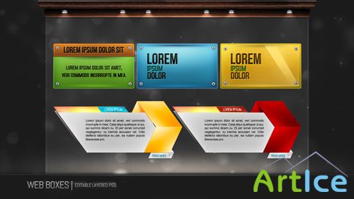 New Web Boxes Psd for Photoshop