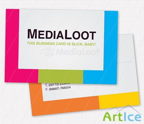 Colorful Business Card Template - MediaLoot