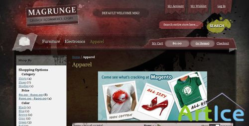 ThemeForest  Magento Dark Grunge Theme