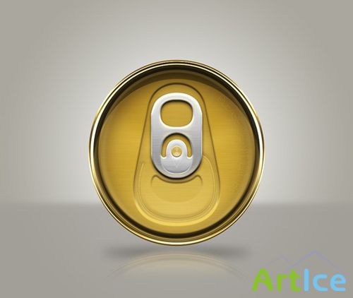 Unopened Soda Beer Can Top PSD for Photoshop