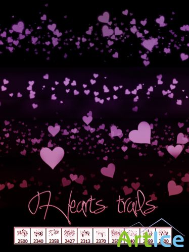 Hearts Lines Brushes
