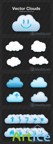 Vector Cloud Icons - MediaLoot
