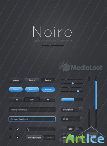 Noire UI Elements - MediaLoot