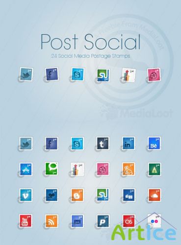 Social Postage Stamps Part 1 - MediaLoot