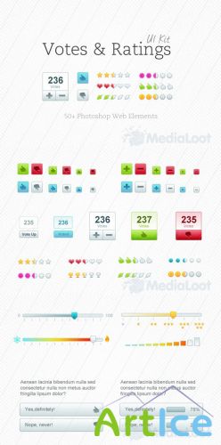 Votes & Ratings UI Kit - MediaLoot