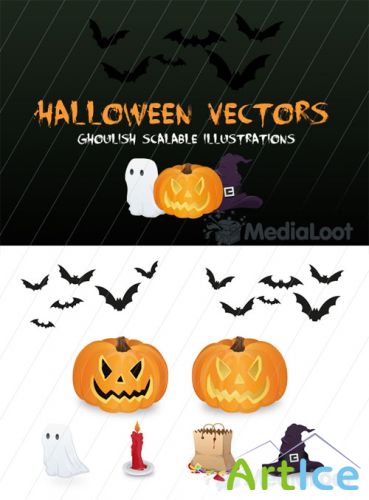 Ghoulish Halloween Vectors - MediaLoot