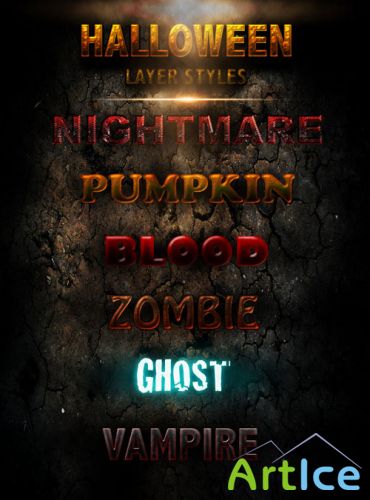 Halloween Layer Styles for Photoshop