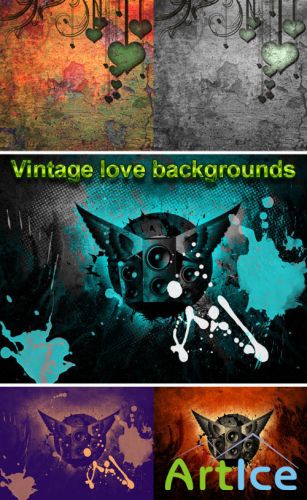 Vintage Love Backgrounds for Photoshop