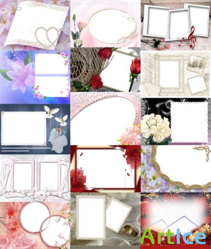 Photo frames for Valentine's Day pack 21 for Photoshop