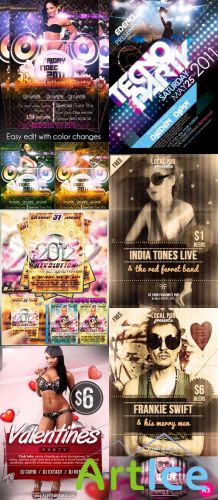 New Collection Party Flyer Template 2012 PSD Pack 4