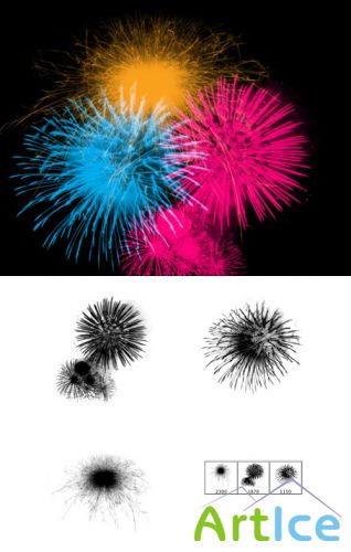 Fireworks Brushes Set for Photoshop