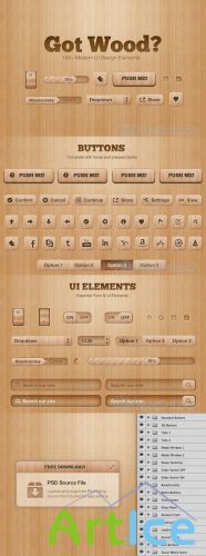 Got Wood? UI Design Elements - MediaLoot