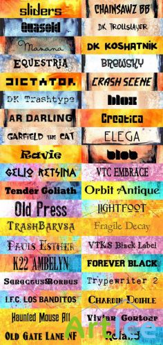Exclusive Collection of Colorful Fonts