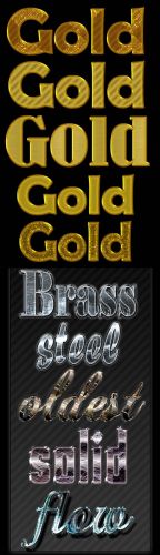 Golden Text and Metal Styles for Photoshop