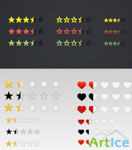 Psd Rating Elements for Photoshop