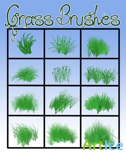Grass Brushes Set for Photoshop