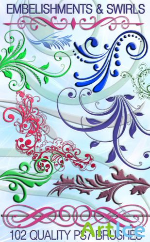 102 Embelishments and Swirls for Photoshop