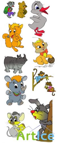 Children's cartoon characters for Photoshop