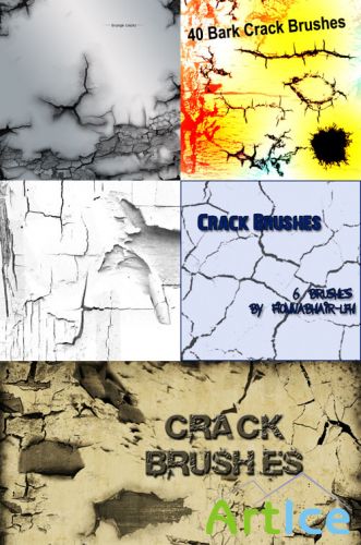 Grunge Cracks Brushes Set for Photoshop