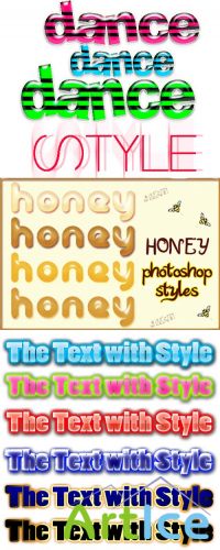 Dance and Honey Text Styles for Photoshop