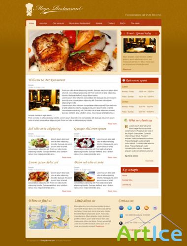 OmegaTheme - Restaurant Template for Joomla 1.5-1.7 (2.5)