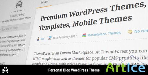ThemeForest - A - Personal Blog Theme v1.2 for Wordpress 3.x