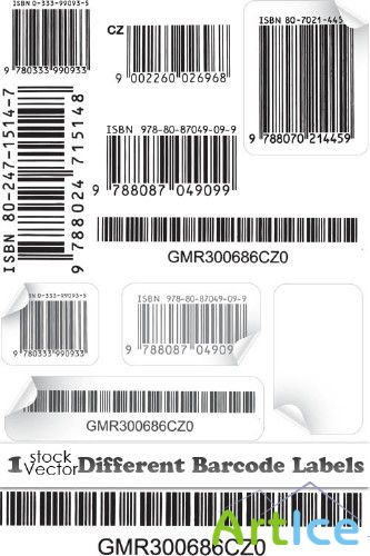 Different Barcode Labels Vector