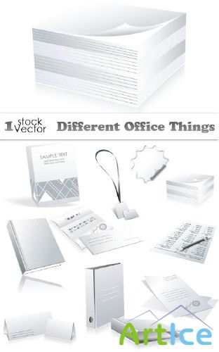 Different Office Things Vector