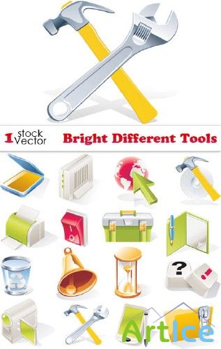 Bright Different Tools Vector