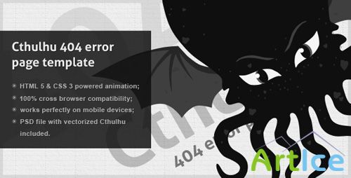 ThemeForest - Cthulhu  Ominous 404 Page Template - Rip