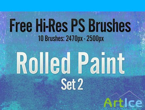 Rolled Paint Brush Set 2 for Photoshop