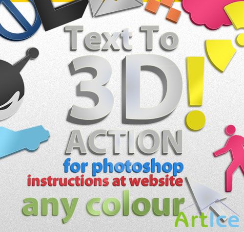 Any Colour 3D Action for Photoshop