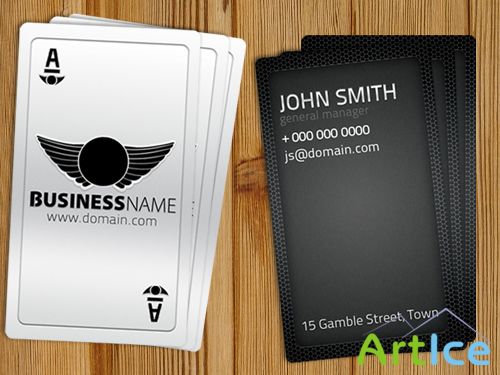 PSD Template - Playing Business Card