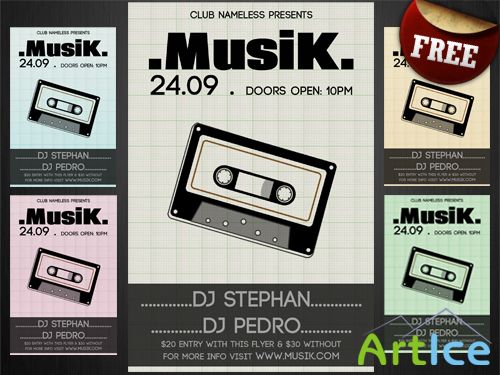 PSD Template - Musik Club Party/Flyer