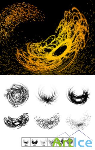 Magnetic Fields Brushes Set for Photoshop