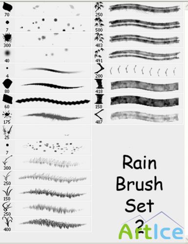 Rain Photoshop Brush Set 2