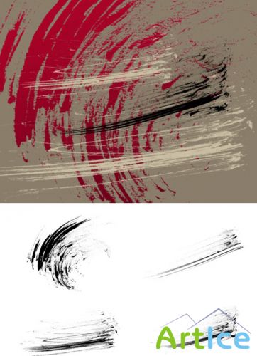 Thick Dry Strokes Brushes Set for Photoshop