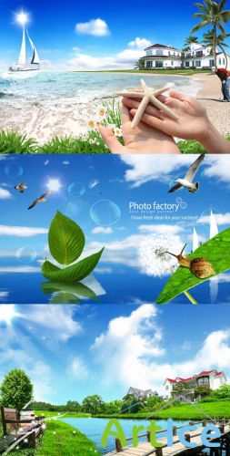 A wonderful summer warm weather psd for Photoshop