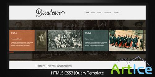 ThemeForest - Decadence. Minimal. HTML5. + Light Mobile Version - RiP