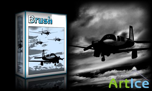 Aeroplanes Brushes Set for Photoshop