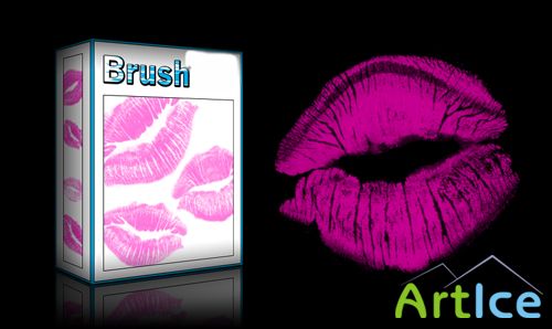 Lipstick Kisses Brushes Set for Photoshop