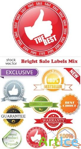 Vectors - Bright Sale Labels Mix