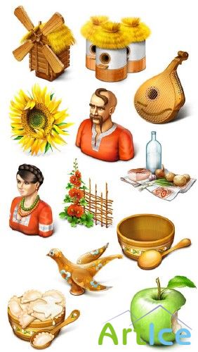 Icons: ukrainian traditional symbols