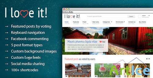 ThemeForest - I Love It! - Content Sharing WordPress Theme - Version 0.9 - UPDATED